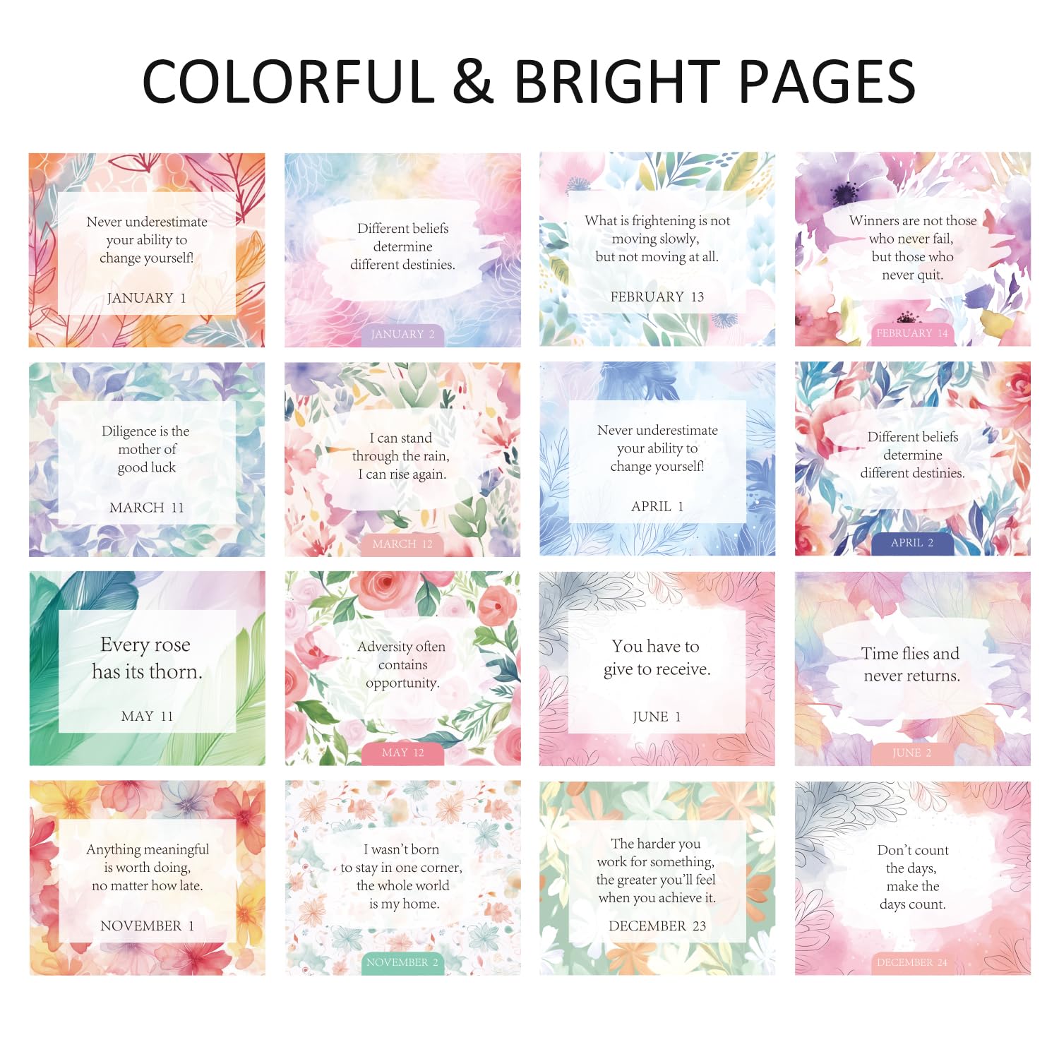 Calendrier De Motivation 2026 – Calendrier Debout Avec Affirmations Positives, Décoration Bureau, Cadeau Inspirant Pour Femmes - 2