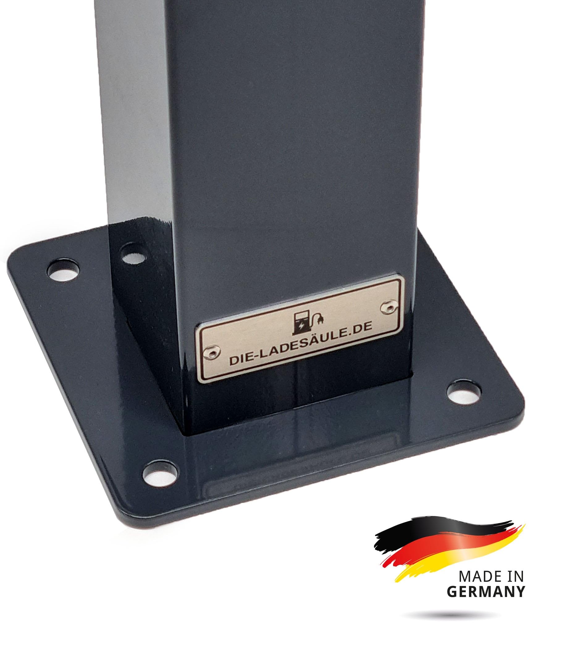 Colonna di ricarica Duo, piedistallo, stele, base per 2 X EASEE Wallbox – in acciaio inox – con tetto e gancio per cavi – verniciato a polvere – antracite – produzione tedesca