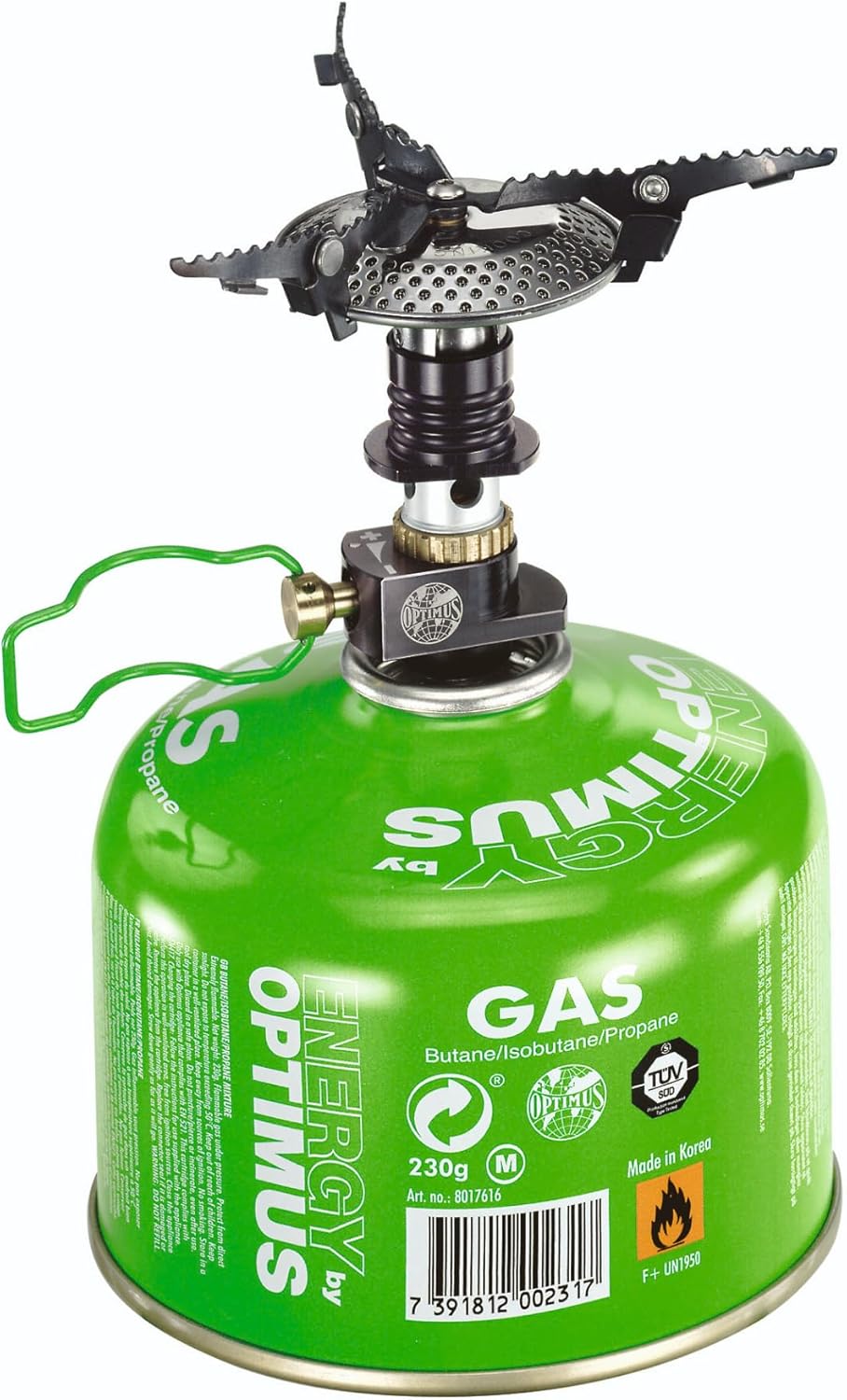 Optimus, Camping and Backpacking, Foldable Burner Head, Crux Canister Stove, with Powerful 3000W Burner, Ultralight, 2.9oz