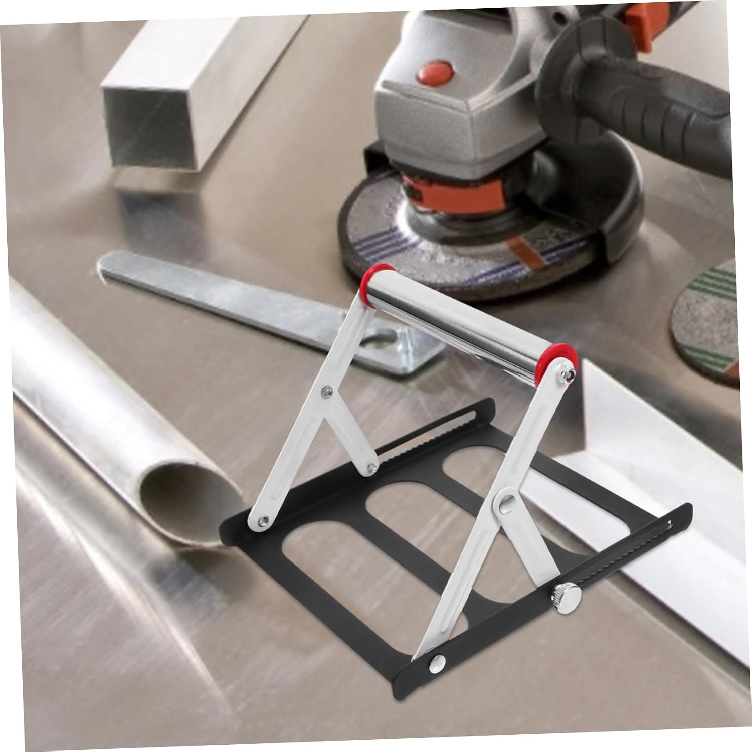 Cutting Machine Support Stand Adjustable Stainless Steel Black