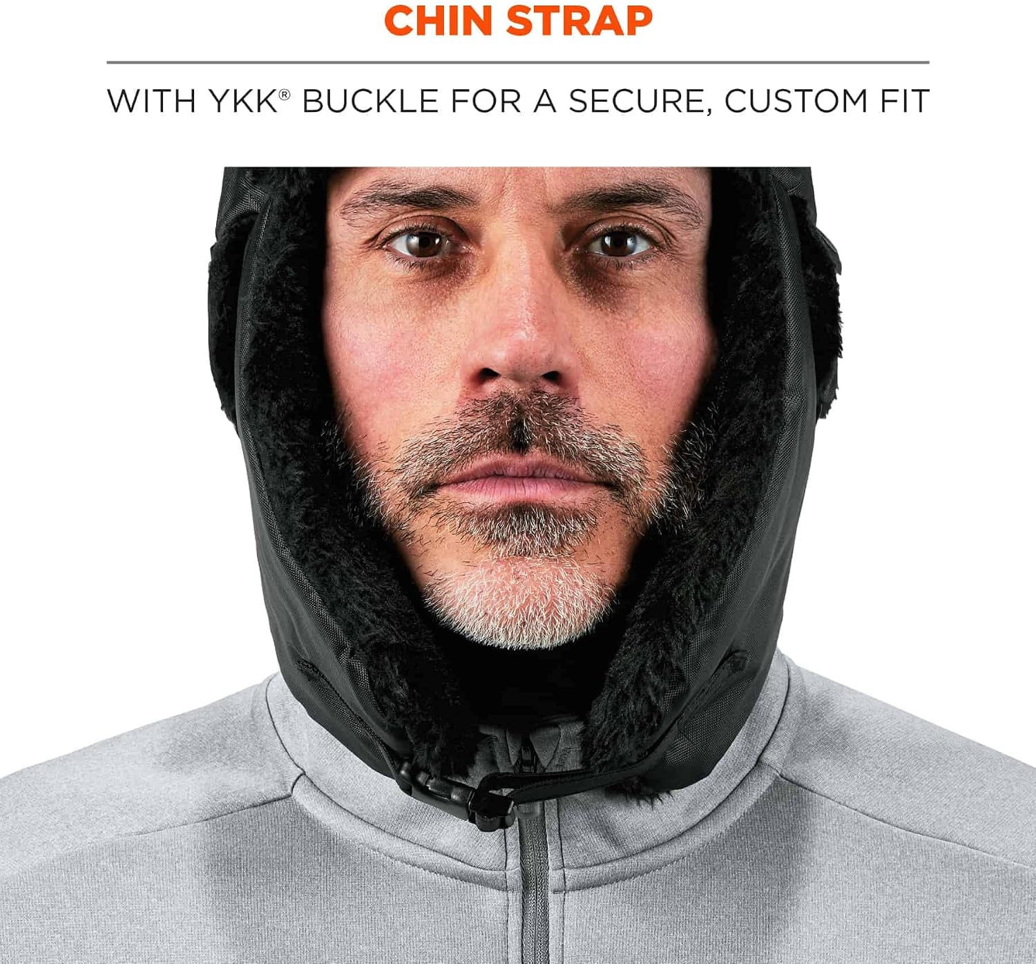 Ergodyne N-Ferno 6802ZI Winter Trapper Hat Includes Bump Cap Insert, Small/Medium, Black