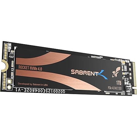Sabrent 1TB Rocket Nvme PCIe 4.0 M.2 2280 Interne SSD Maximale Performance Solid State Drive (SB-ROCKET-NVMe4-1TB)