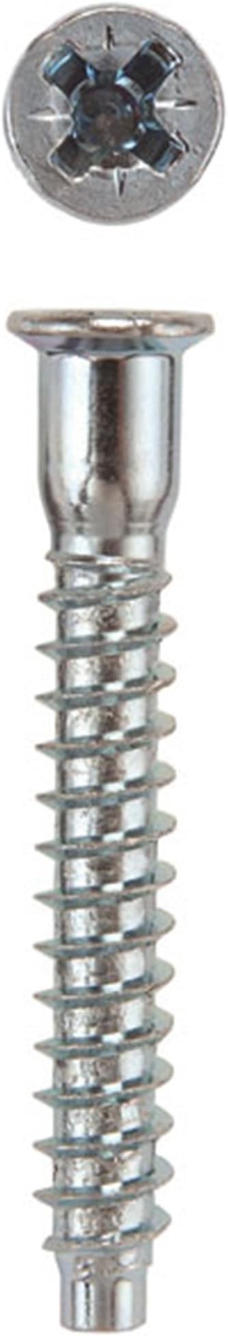 5mm x 40mm HighPoint Confirmat Screws, Pozi-Flat Head, Zinc, 100pc