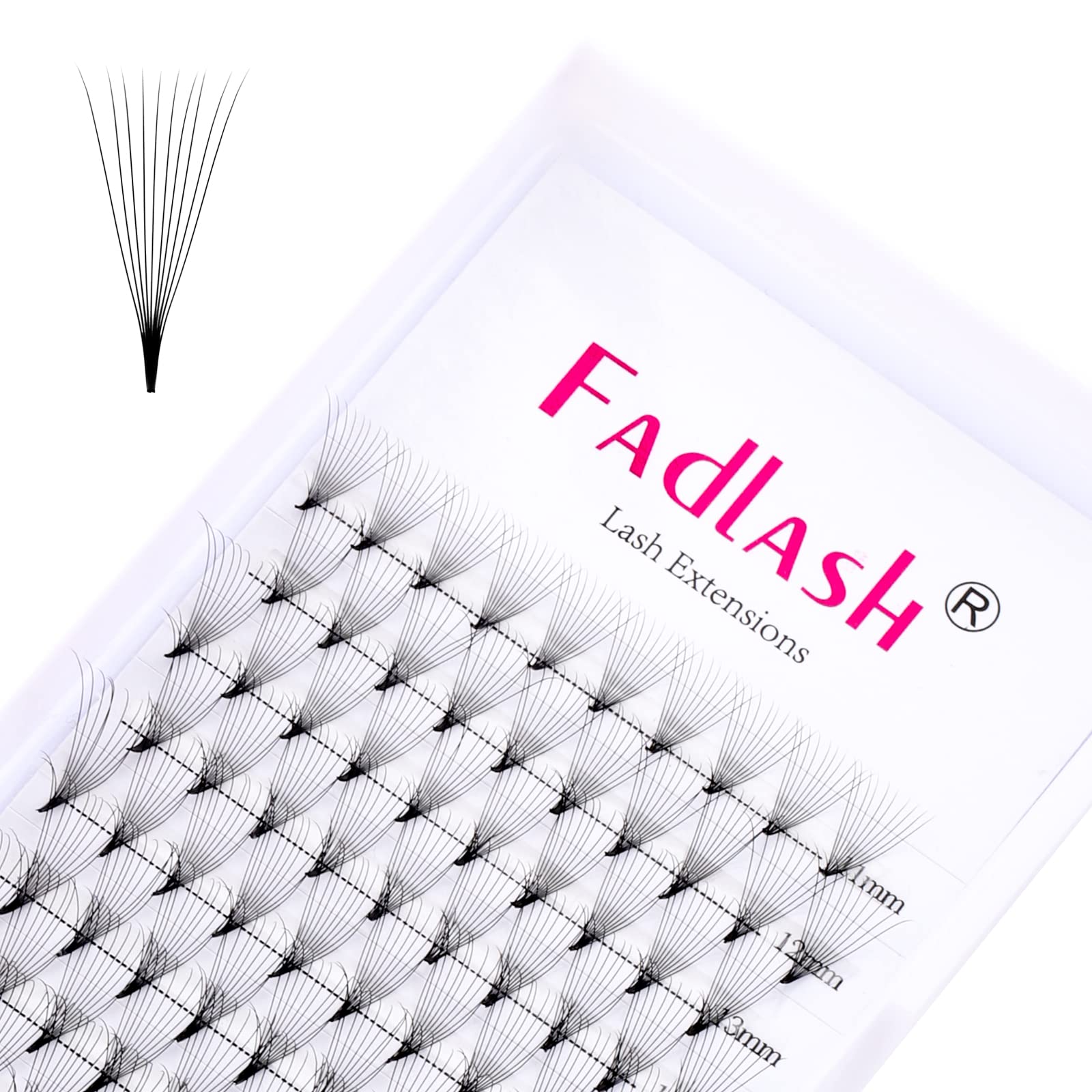 Volumen Ruso 10D 0.07mm C Curl 15mm Prefabricados Extensiones de Pestañas Volume Lashes Extension Ruso Pestañas — view 92