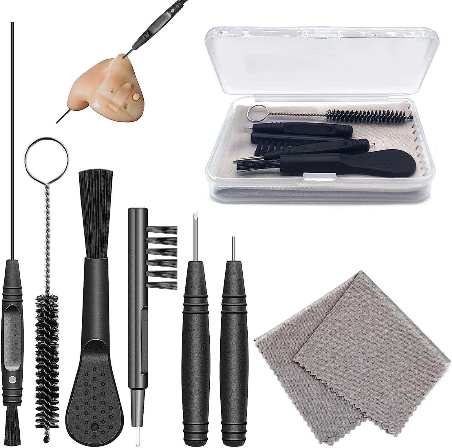 Professional Hearing Aid Cleaning Kits Hearing Aid Accessories for Help Your Electronic Device to be Cleaner Hearing Aids Clean Ear Molds Electronic Product Smart Phones Headphones
