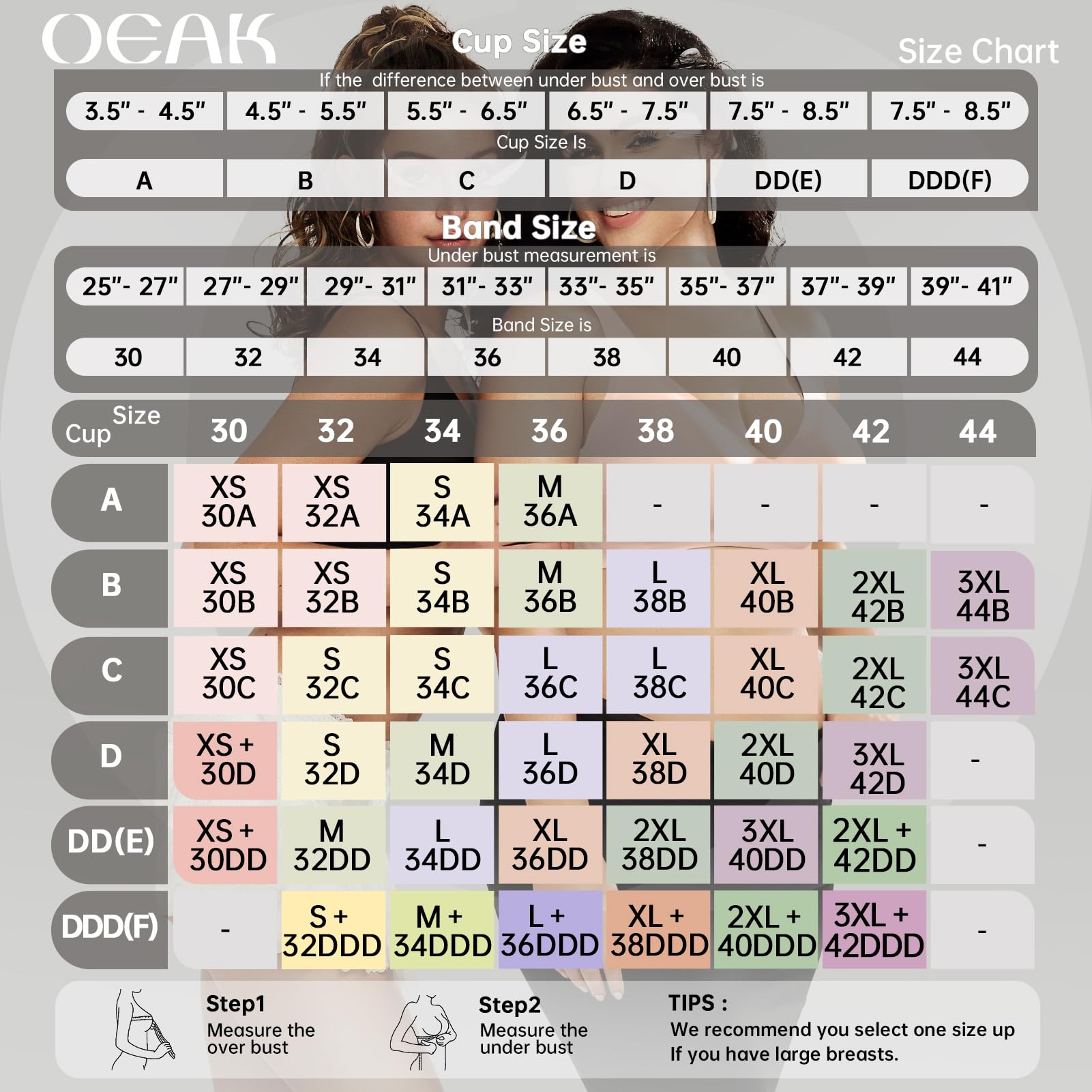 OEAK Brasier cómodo sin aros para mujer, con escote en V profundo, sin aros, brasier push up, brasier sin costuras