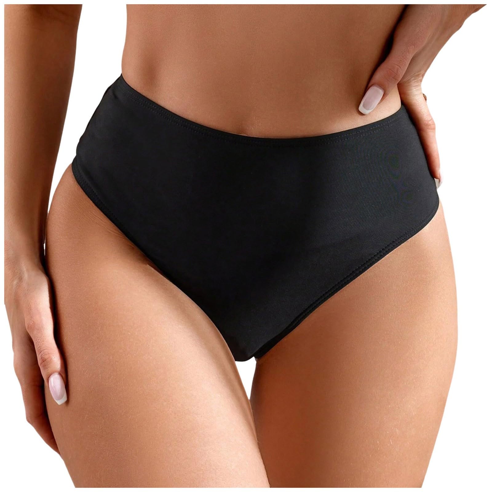 YOGALULU Bañador Deportivo Mujer Embarazada de Bikini de Cintura Alta Calzoncillos de Natación Pantalones Cortos de Playa Parte Inferior Fruncida Parte Inferior de Natación de Corte Bikini Mujer Grandes