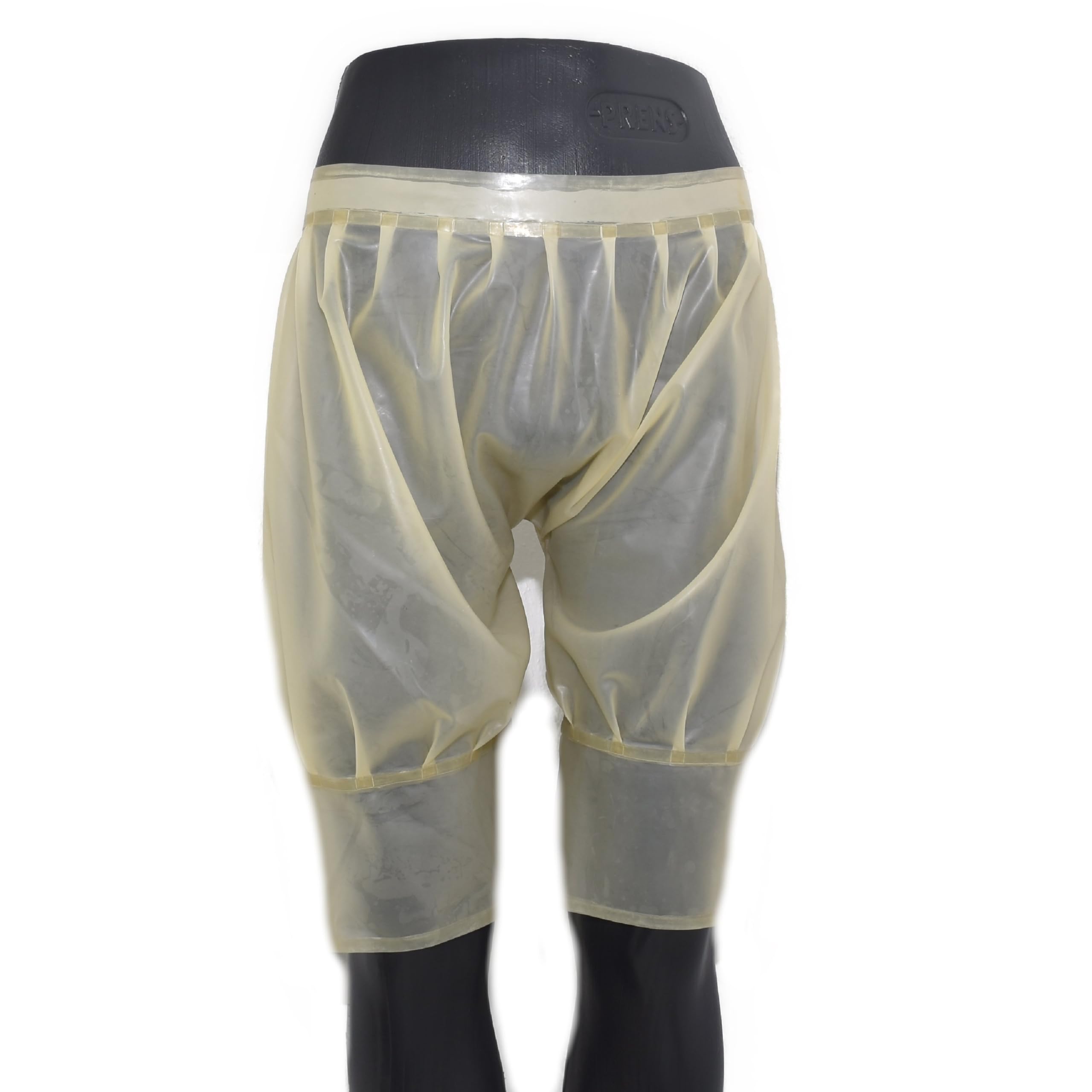 Pantalones de látex transparentes talla L con cintura extra ancha 7