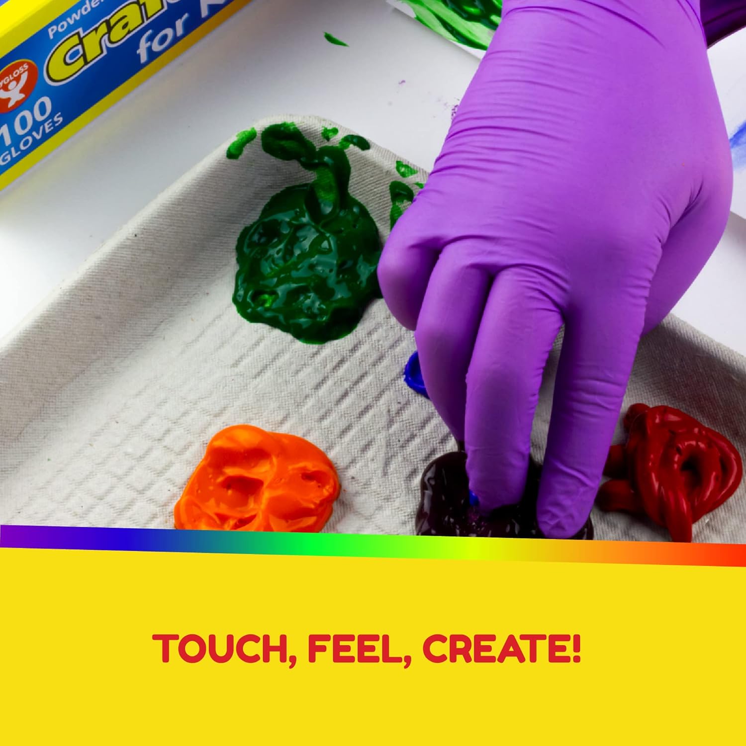 Hygloss Colored Nitrile Gloves – 100 Gloves Disposable (Latex-Free) for Cleaning, Baking, Gardening, Dishwashing, 5 Assorted Colors, Adult Size (1 Box of 100 Gloves)