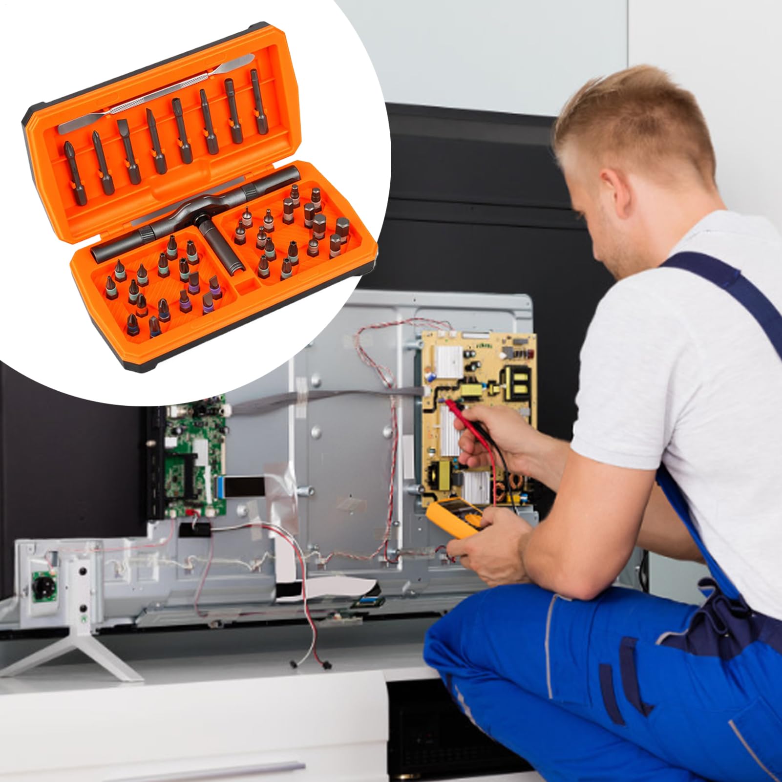 Magnetyczny Zestaw Śrubokrętów Z Mechanizmem Grzechotkowym 43 w 1 | Z Przekładnią Zwrotną I Mechanizmem Magnetycznym Do Użytku Domowego Napraw