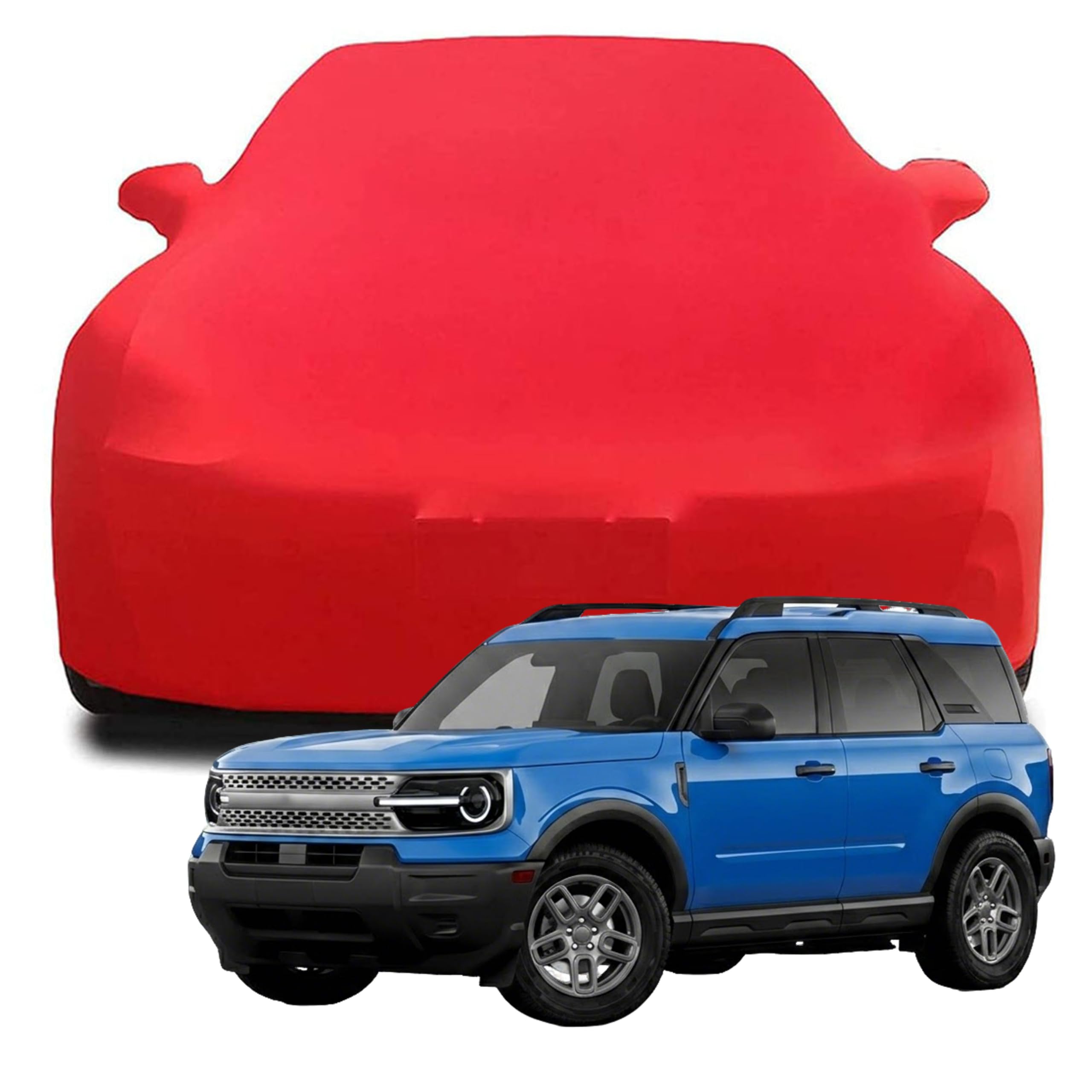 Telo Copriauto per Ford Bronco Sport Big Bend 2024 2025 2026 | Cotone Elasticizzato,Telone Traspirante Protezione dal Sole E dalla Polvere Protezione Copriauto
