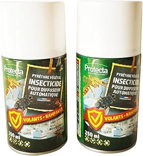 Insecticide Pyrèthre Végétal, Mouch'clac, Protecta, Anti insectes volants, Mouches, Moustiques...- 2 x 250ml,