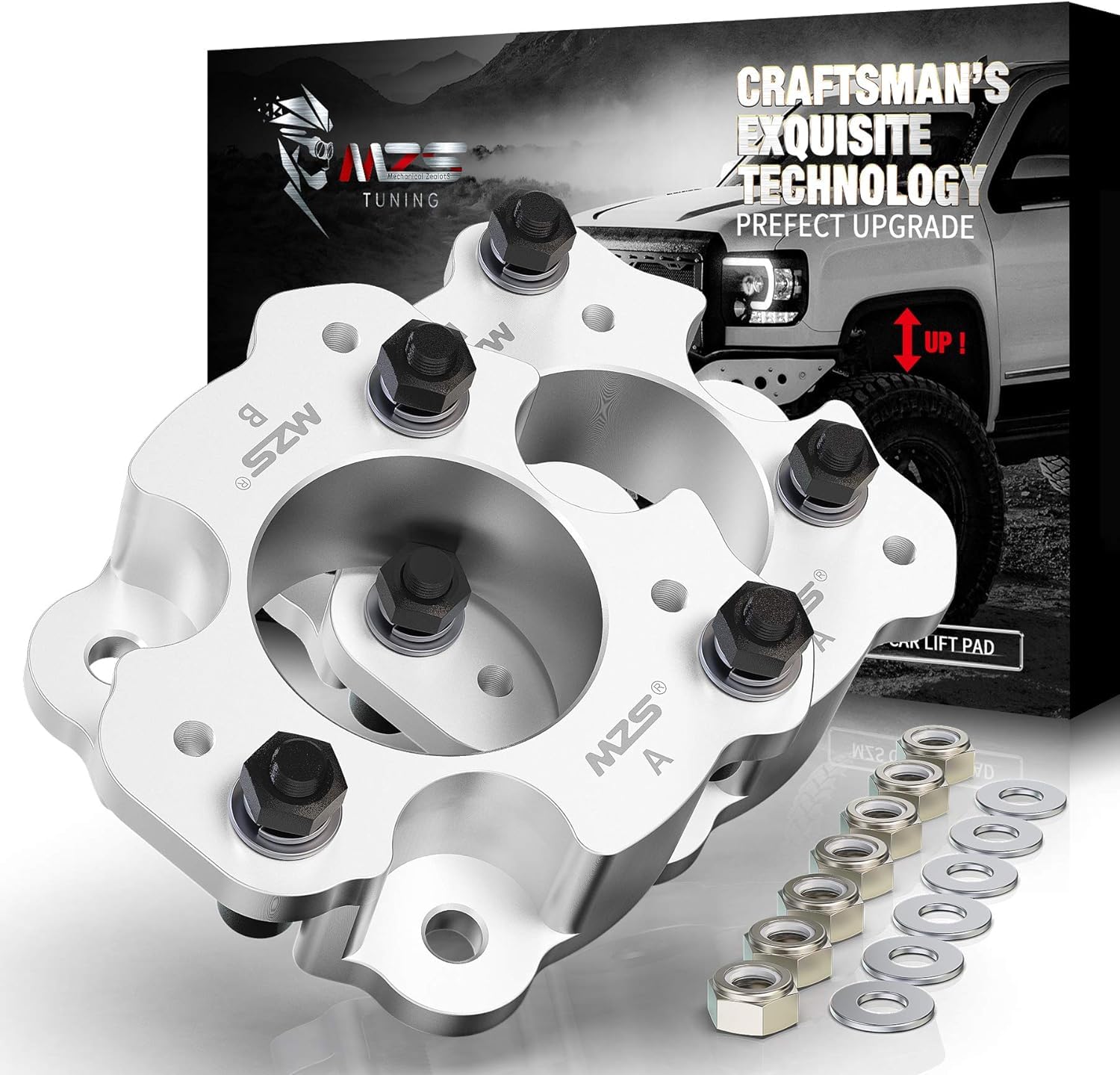 MZS 2" Front Leveling Kit, Lift Strut Spacers Compatible with 2009-2026 F150 2x2 2WD 4x4 4WD Aluminum