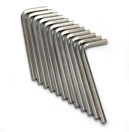 Susenya Juego de llaves Allen L Key de 0.118 pulgadas, llave hexagonal en forma de L, herramienta de reparación de cabeza hexagonal, 12 piezas,