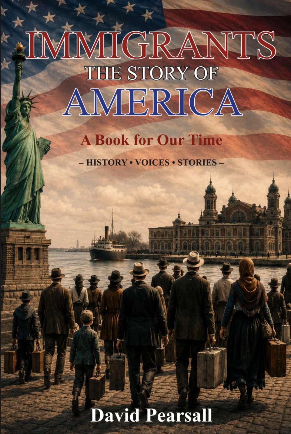 IMMIGRANTS - THE STORY OF AMERICA: A Book For Our Time - History - Voices - Stories