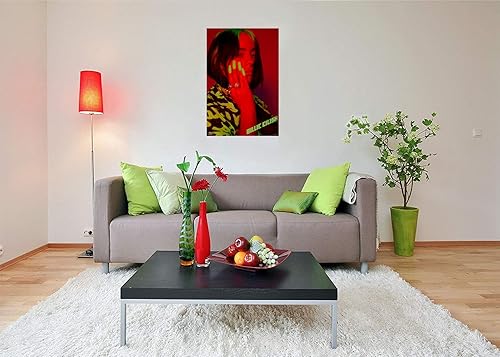 Miniatura 2 de Scorpio Posters Póster rojo de Billie Eilish, con licencia oficial, 24 x 36 pulgadas