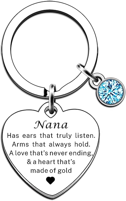 JMIMO Nana Gifts Best Nana Keyring from Grandchildren Birthday Mother's Day Gifts for Nana