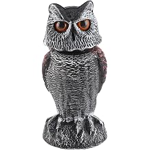 Plastic Shake Head Owl Bird Scarer, 10.4in for Garden Orchard Farm