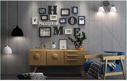 Miniatura 3 de Juego de marcos de fotos de madera para fotos de 10 piezas con diseño de personalidad, paquete múltiple de marcos de fotos, kit de galería de fotos,