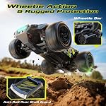 DEERC Voiture RC Rapide Brushless Échelle 1/14 pour Adultes, 43 MPH Haute Vitesse Camion RC Tout Terrain Étanche, Voiture Télécommandée Drift Tout Terrain pour Garçons de 8 à 12 Ans, 2 Batteries, Compatible 3S Lipo