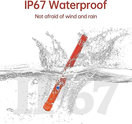 Miniatura 4 de Bastones LED de control de tráfico de 16 pulgadas, varita de tráfico de señal con 2 pilas C de celda seca (no incluidas), varita de seguridad de