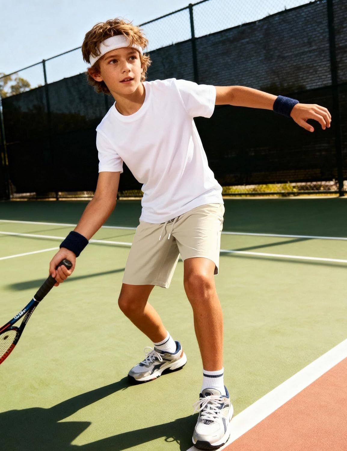 Boys Athletic Shorts Youth Lightweight Basketball Short with Pockets for Gym Sports Tennis - Image 7