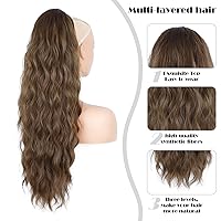 Vista 20 de Cola de caballo con cordón para mujer, extensión de cola de caballo de 26 pulgadas de largo, extensiones de cabello sintético suave, extensión