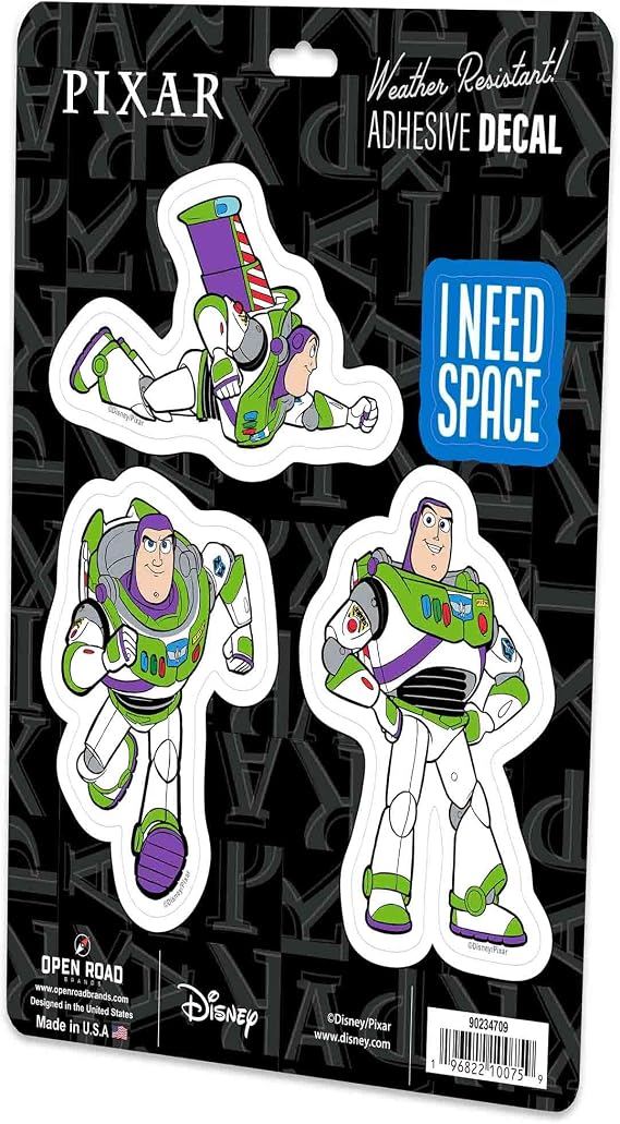 Disney Pixar Toy Story Buzz Lightyear Adhesive Vinyl Decal Pack