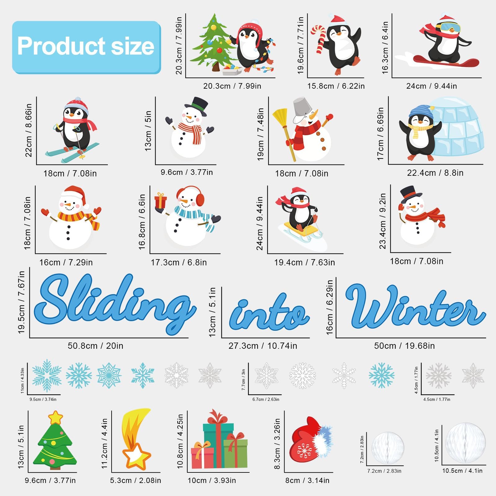 Snapklik.com : Winter Honeycomb Balls Bulletin Board Set Decorations ...