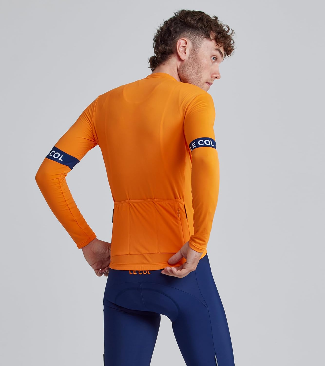 LE COL Men’s Sport Long Sleeve Jersey | Zip Closure Cycling Shirt | Rear Pockets, Sustainable Construction, Relaxed Fit