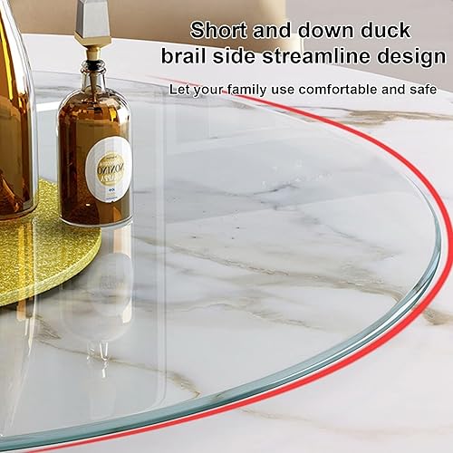 Miniatura 6 de Tocadiscos redondos de vidrio templado de 20 pulgadas - Bandeja giratoria de servicio resistente, dorado, Ø 23.6 in24 pulgadas