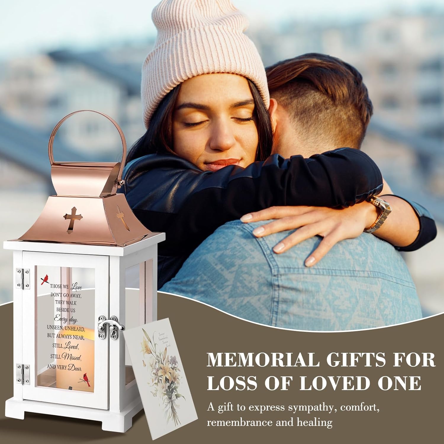 Memorial Lantern, Sympathy Gift for Loss of Love One, Remembrance Lantern for Funeral, in Memory of Mother Father Mom Dad - Image 5
