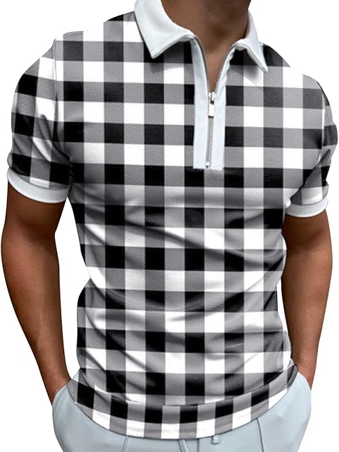 YangqiGY Men S Big and Tall Male Summer Casual Flower Print Zipper Turn Down Collar Blouse Long Sleeve T Shirts for Men Pack