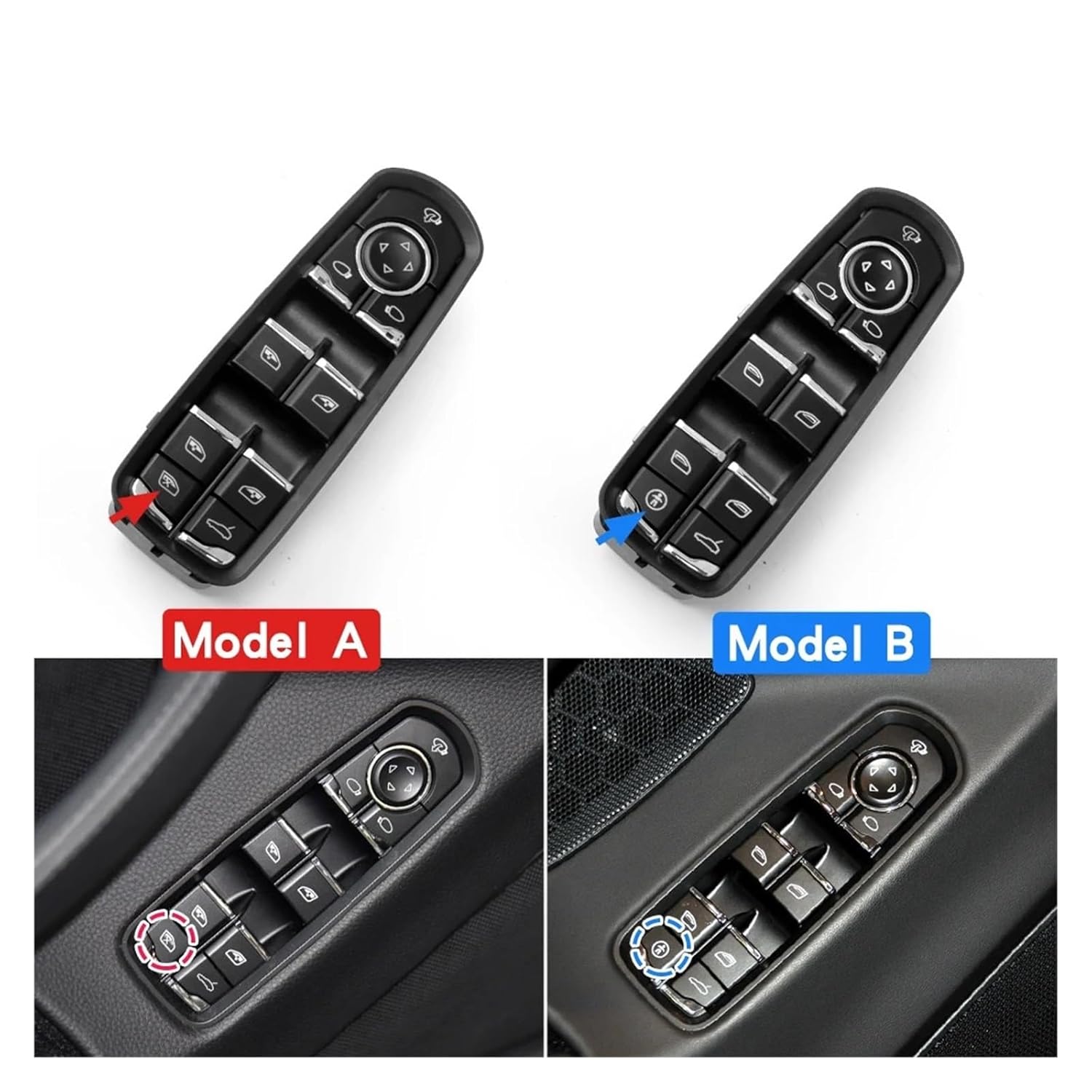 Electric Master Control Power Lifter Window Switch Fit for Panamera Fit for Cayenne 2011-2016(D)