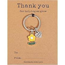 Teacher Appreciation Keychain Gifts in Bulk Teacher Day Christmas Gift Thank You for Helping Me Grow Keychain