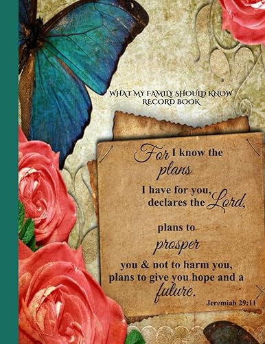 What My Family Should Know Record Book: End of Life Planning Organizer for the Christian Family, (Estate Planning, Final Wishes, Christian Legacy, Farewells, 8.5 x 11)