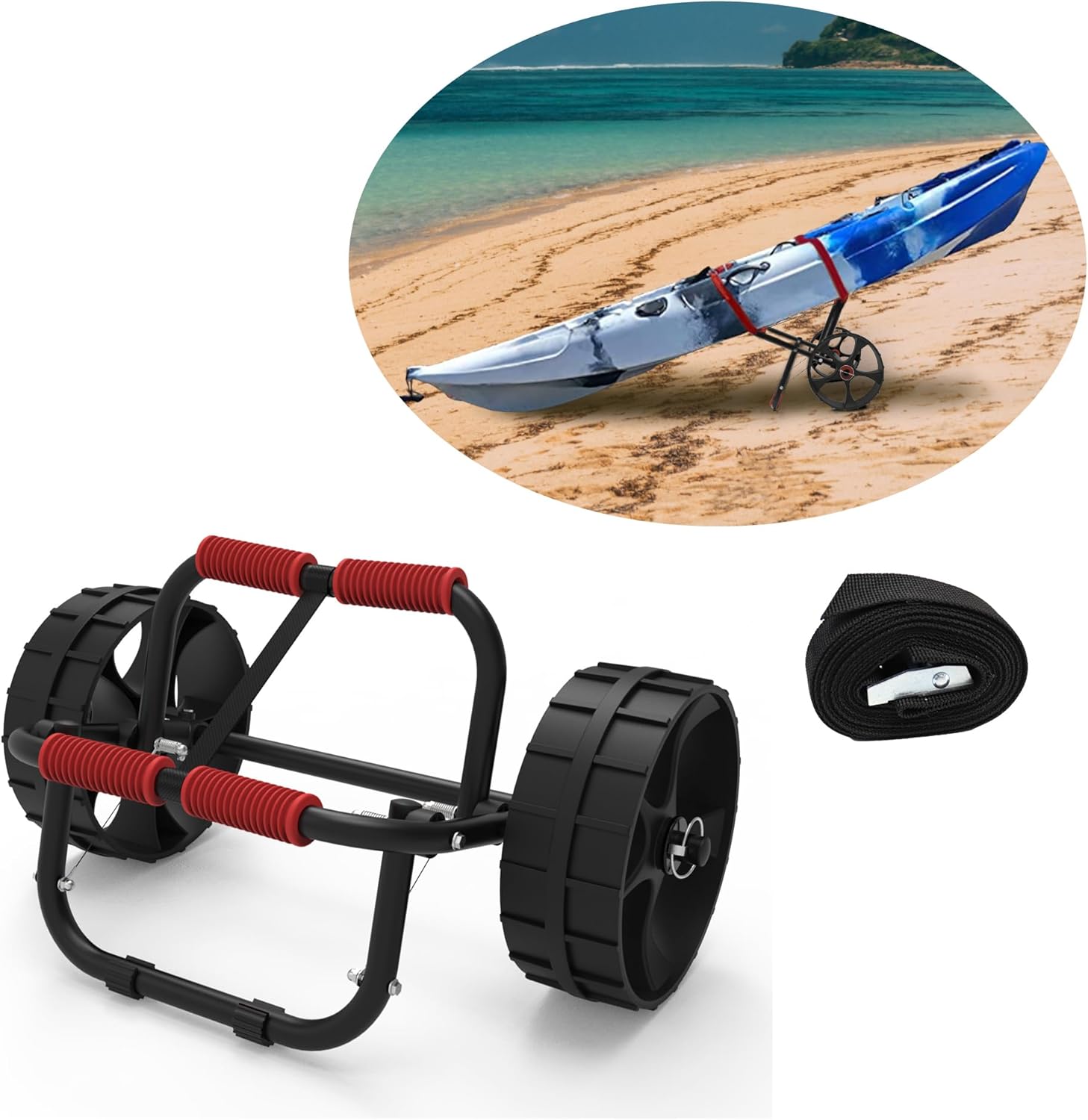 FDB Universal Folding Bend Kayak Canoe Boat Carrier Dolly Trailer Tote Trolley Transport Cart Wheel for Carrying Kayaks, Canoes, Paddleboards, Float Mats, Boats FDB Universal Folding Bend Kayak Canoe Boat Carrier Dolly Trailer Tote Trolley Transport Cart Wheel for Carrying Kayaks, Canoes, Paddleboards, Float Mats, Boats