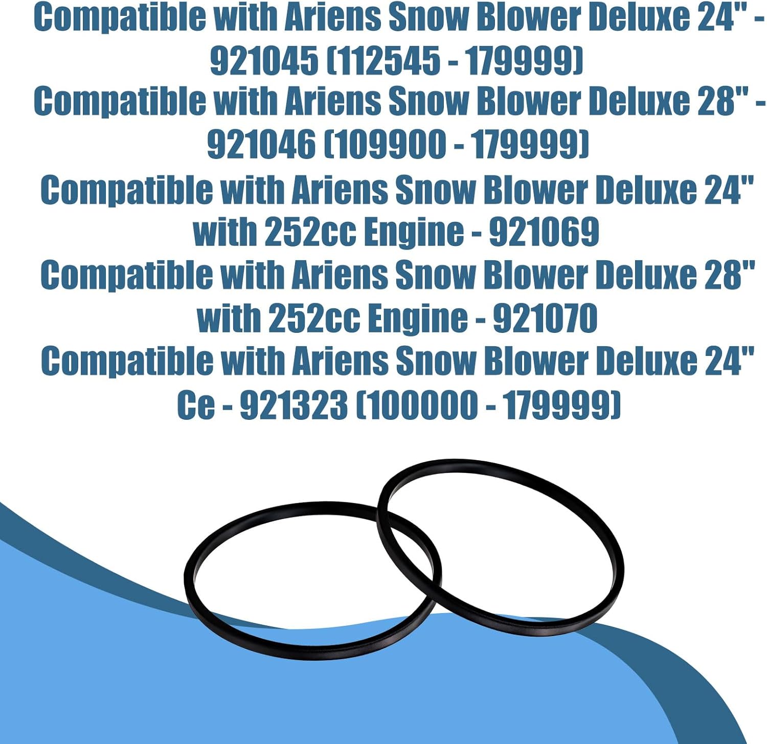 4PCS 07200802&07200739 07200633 Snow Blower Belt Snow Thrower V-Belt Ariens Deluxe 24" 921045 921323 921069 for Ariens Deluxe 28" 921046 921070