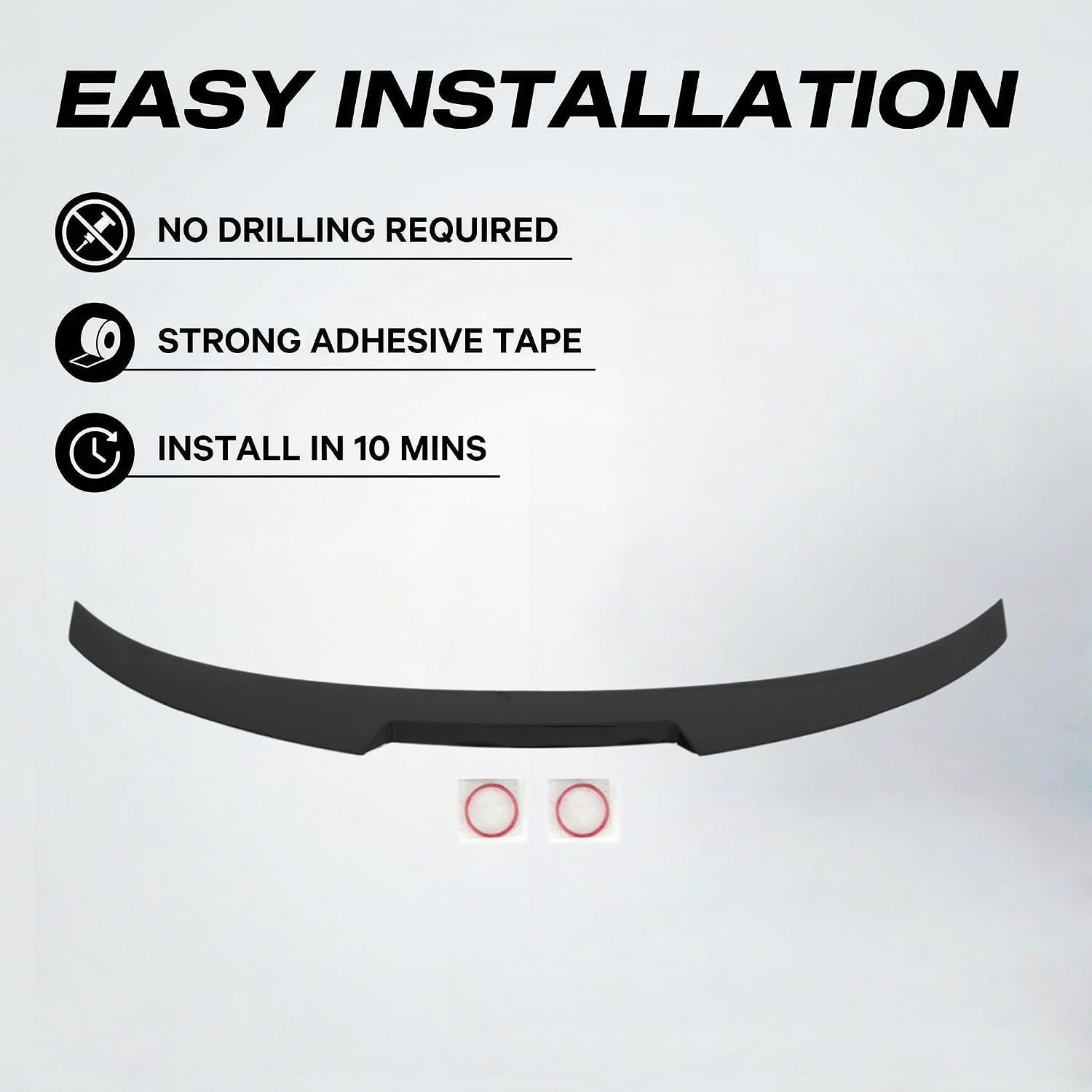 time secret Rear Spoiler for BMW F30 3Series 2012-2018 & F80 M3 Sedan 2014-2019, MV Style Duckbill for 318i 320i 325i 328i 330i 335i 340i, Trunk High Kick Wing Lip Glossy Black