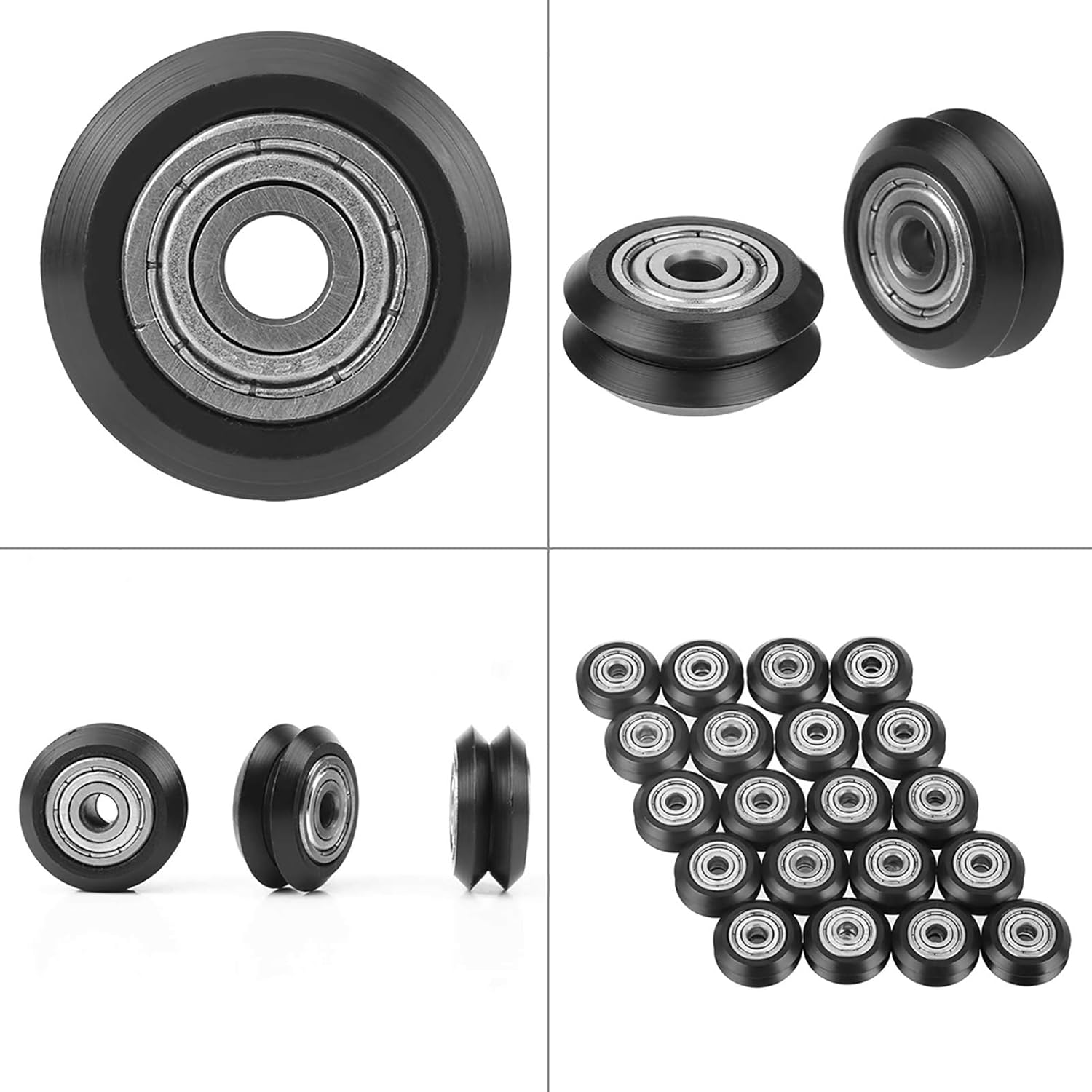 V Groove Pulley, Wear- with 20 Pieces of Wheels V-Type Pulley, for V-Belt 3D Printers 625 Wheel Bearings CNC Hines : Industrial & Scientific