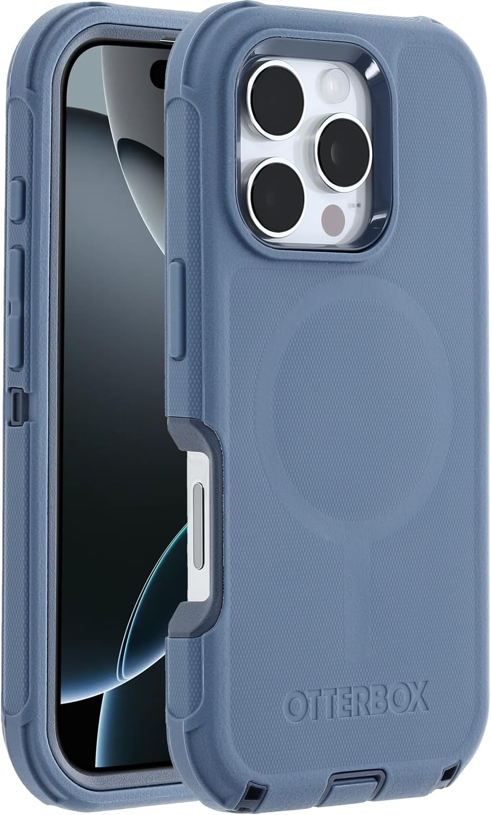 OtterBox Defender Series MagSafe Case for iPhone 16 Pro, Shockproof, Drop Proof, Ultra-Rugged, Protective Case, 7x Tested to Military Standard, Blue, Non-Retail Packaging