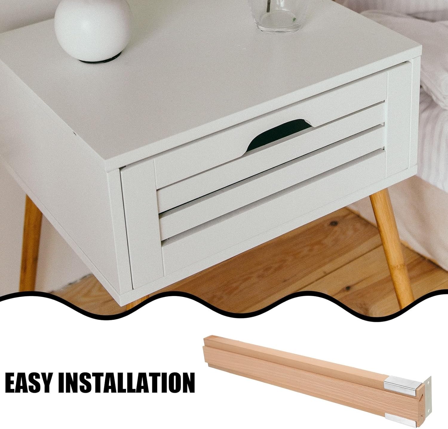 Hardware Full Extension Side Mount Drawer Slides Solid Wood Drawer Slides Track Guides Dresser Cabinet Bottom Mount Rails Replacement Parts Furniture