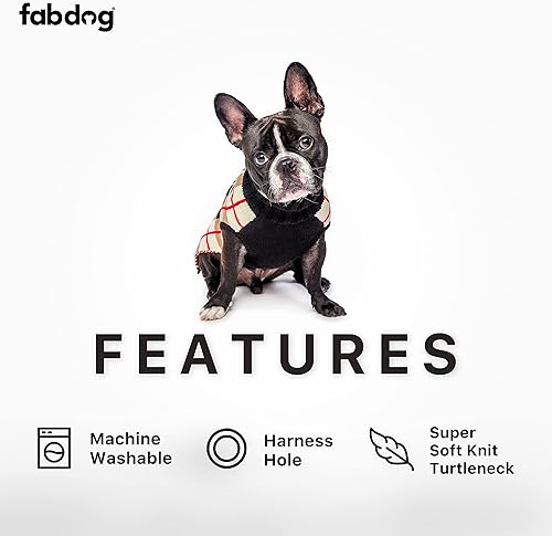 Miniatura 3 de fabdog Chaleco suéter para perro, ropa duradera y suave para mascotas, bonitos diseños festivos para todos los perros, regalo ideal, se adapta a