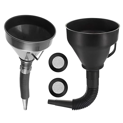 2pcs Funnel for Car,Plastic Large Funnels Wide Mouth with