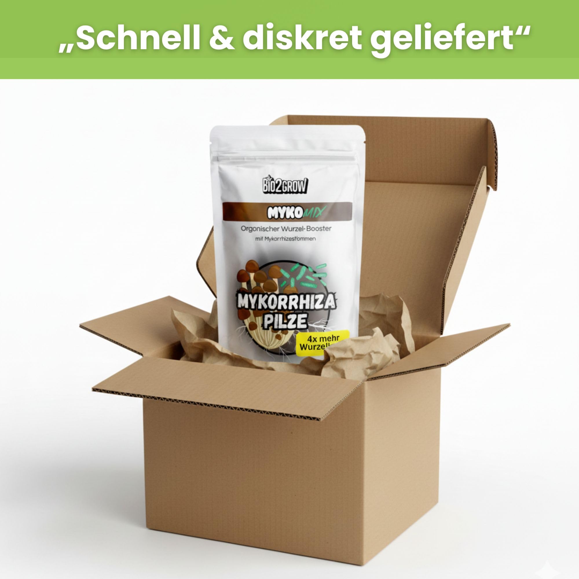 Myko-Mix 250g – Mykorrhiza Pulver Pilze als Wurzelaktivator & organischer Bodenaktivator für Pflanzen