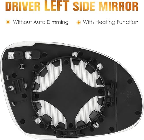 Miniatura 5 de Espejo calefactable del lado izquierdo del conductor para Volkswagen para R32 para EOS para GOLF se adapta para conejo se adapta para Jetta se