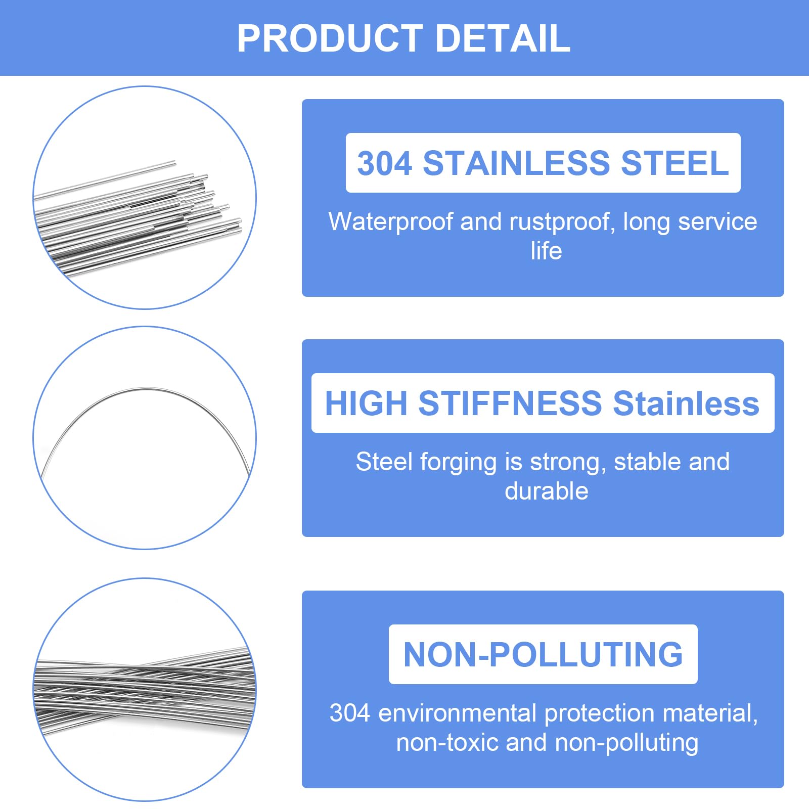 Acero Inoxidable 302 Resorte De Extensión, 0.25 Od X 0.034