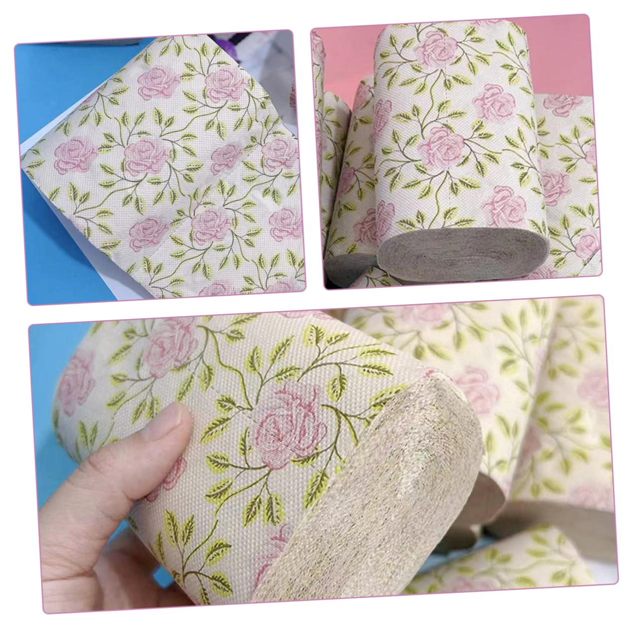 Yardenfun Carta Igienica Resistente e Confortevole in Polpa di Bambù 10 Pezzi e Motivi Distintivi di Rose con Design Elegante per Bagno Casa e Ufficio