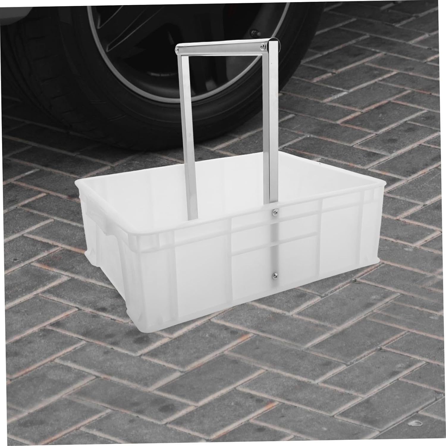 Tire Repair Kit Storage Organizer Sturdy Handle Tool Caddy for Car Portable Tire Repair Set Plastic Toolbox