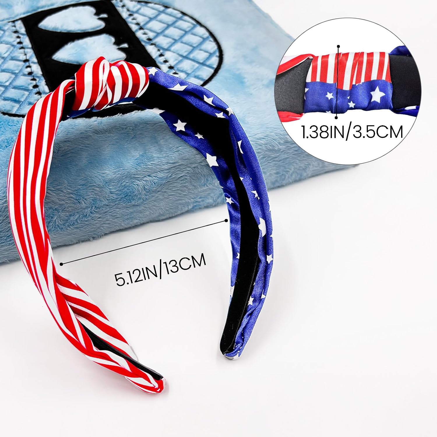 American Flag Headband for 250th Independence Day 4th of July Headbands for Women Red White and Blue Headband Patriotic Party Decorations